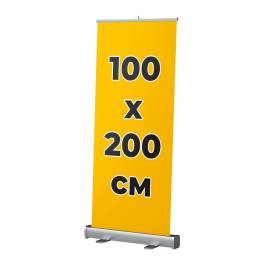 Мобильный стенд Roll-up DLC HY алюминий, 100x200см, 2,1кг - фото 1                                    title=