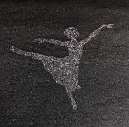 Термопленка NOVA-FLEX CREATIVE GLITTER, 6002 - сверкающий черный, 0.50 х 25 м								
