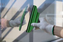 Ракель RUBBER средней жесткости синий, форма 2 в 1, со съемной ПВХ вставкой, 195 x 60 мм - фото 3                                    title=