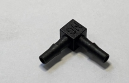 00-00012820 - Соединитель УФ стойкой чёрной трубки 4х2мм угловой NOCAI - фото 1                                    title=