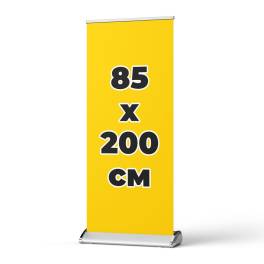 Мобильный стенд Капля Roll-up DLC HY алюминий, 85x200см, 3,6кг - фото 1                                    title=