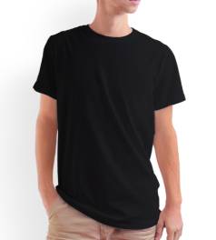 Футболка 100% х\б, классика, унисекс, плотность 160 г/м2, цвет чёрный, без рисунка, размер 46 (M) - фото 1                                    title=